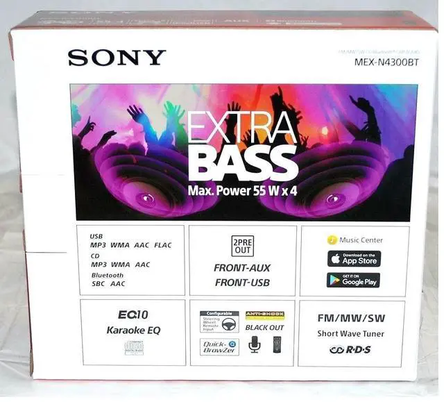 Alt view image 2 of 5 - Sony MEX-N4300BT Built-in Dual Bluetooth Voice Command CD/MP3 AM/FM Radio Front USB AUX Pandora Spotify iHeartRadio iPod/iPhone Siri and Android Controls Car Stereo Receiver