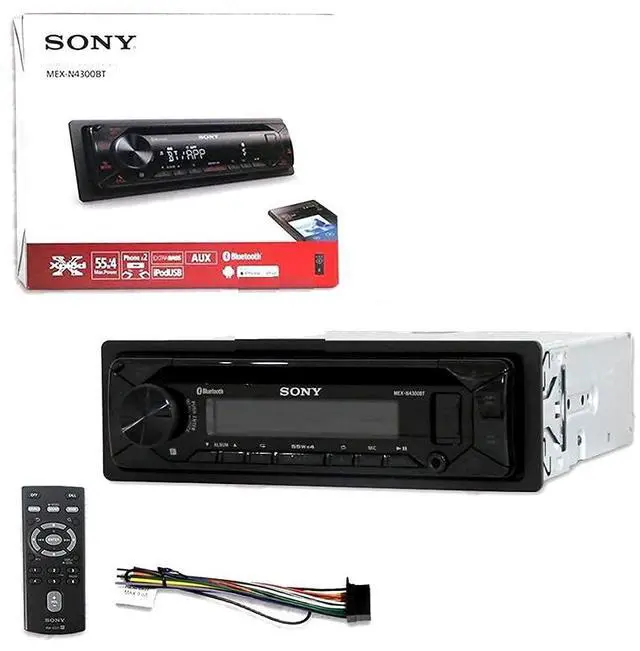 Alt view image 5 of 5 - Sony MEX-N4300BT Built-in Dual Bluetooth Voice Command CD/MP3 AM/FM Radio Front USB AUX Pandora Spotify iHeartRadio iPod/iPhone Siri and Android Controls Car Stereo Receiver