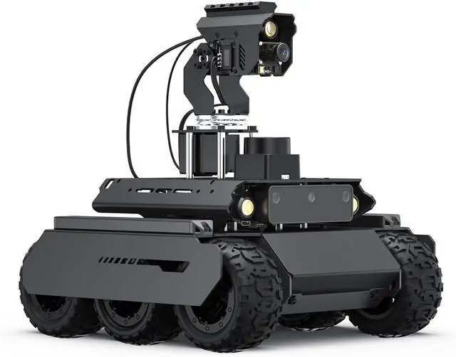 Main image of UGV Rover ROS 2 Open-Source 6 Wheels 4WD AI Robot Acce Kit Compatible with Raspberry Pi 4 5 (NOT Included), Dual Controllers, Computer Vision, All-Metal Body @XYGStudy (UGV Rover PT PI5 ROS2 Kit Acce)