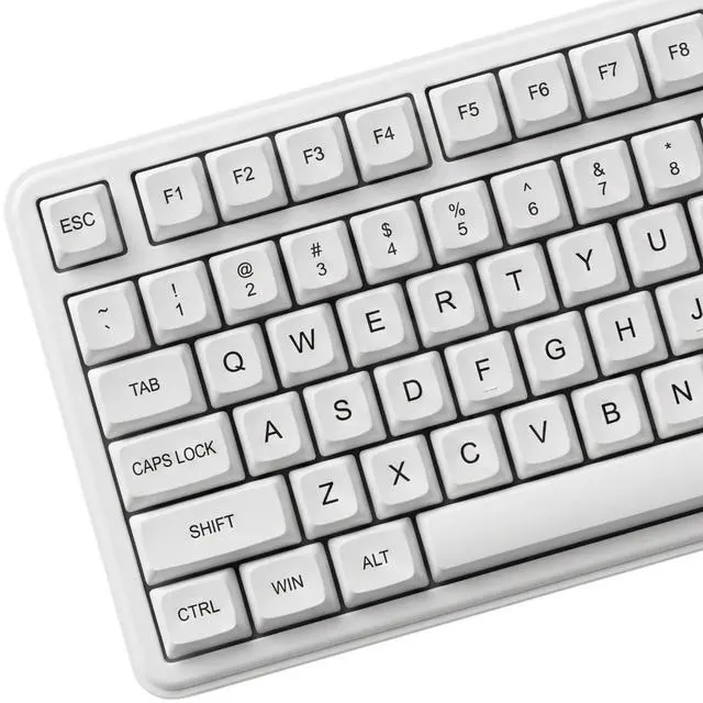 Main image of Thyrnovyn 120 Keys PBT Dye Sublimation Keycaps, White Minimalist Milk Style Keycap Set, XDA Profile Custom Keycaps for Mechanical Keyboard 60% 65% 75% 100% Cherry MX Switches