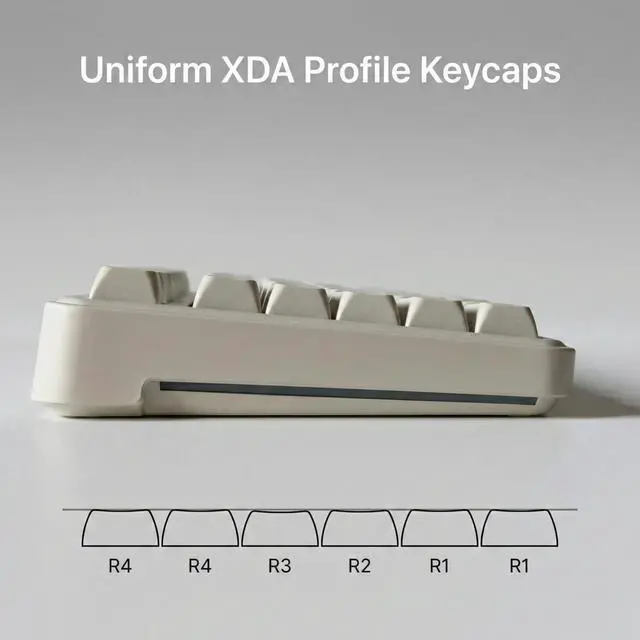 Alt view image 4 of 5 - Thyrnovyn 120 Keys PBT Dye Sublimation Keycaps, White Minimalist Milk Style Keycap Set, XDA Profile Custom Keycaps for Mechanical Keyboard 60% 65% 75% 100% Cherry MX Switches