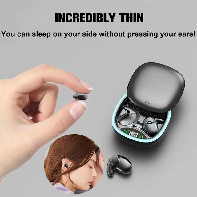Alt view image 3 of 5 - Wireless Bluetooth Invisible Sleep Earbuds for Side Sleepers Small Headphones Sleeping Flat Noise Cancelling Earphones Comfortable Sleep Ear Buds for iPhone Android Office Work Audiobooks Music