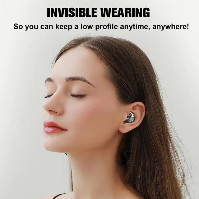 Alt view image 4 of 5 - Wireless Bluetooth Invisible Sleep Earbuds for Side Sleepers Small Headphones Sleeping Flat Noise Cancelling Earphones Comfortable Sleep Ear Buds for iPhone Android Office Work Audiobooks Music