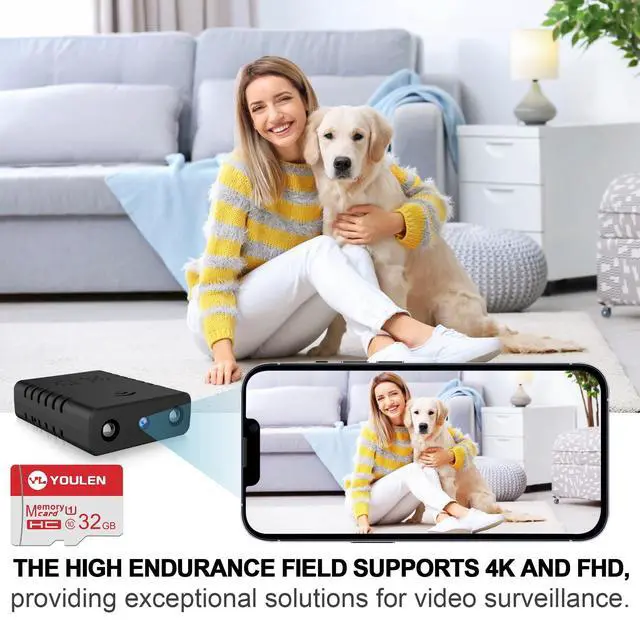 Alt view image 4 of 5 - Free 32G Smallest Wireless WiFi IP Camera,HD1080P Spy Camera,Pet Camera,Baby Monitor Camera for Video Recording Live Feed,Night Vision,Motion Detection,Cloud Storage for Security with iOS Andro