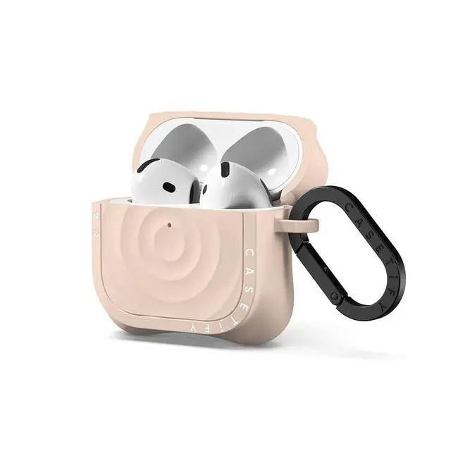 Alt view image 2 of 3 - CASETiFY Ripple Airpods (4th Gen) Case with Ring - Oat