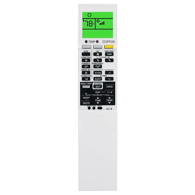 Alt view image 3 of 4 - Replacement Remote Control for Mitsubishi Electric Air Conditioner SG20B, NAXWPH06B112AA, NAXWPH09B112AA, NAXWPH12B112AA, NAXWPH15B112AA, NAXWPH18B112AA, with Green Backlight