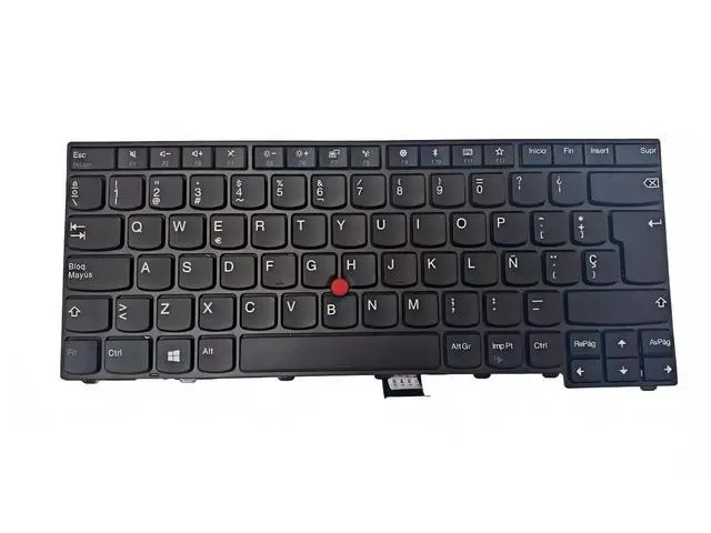 Alt view image 2 of 3 - Laptop Replacement Spanish Keyboard for Lenovo IBM Thinkpad T431 T431S E431 T440 T440P T440S E440 L440 T450 T450S T460 L450 T440E 01EN478 Laptop Keyboard (with Frame Pointer/No Backlight)