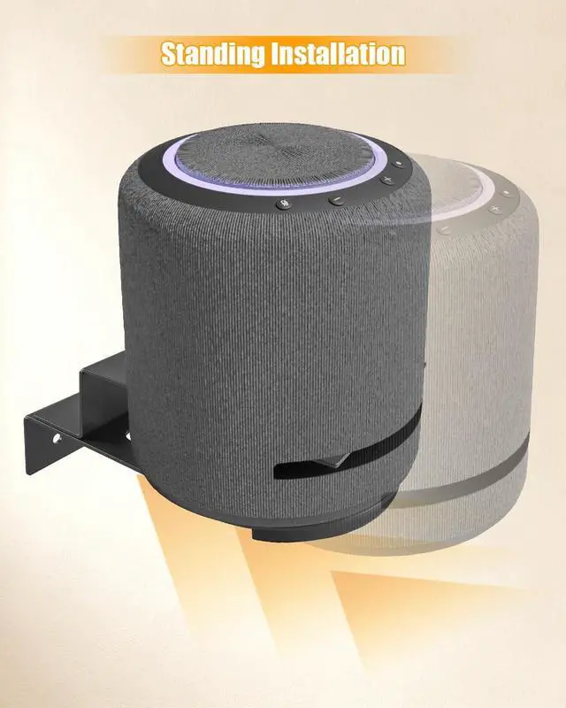 Alt view image 3 of 5 - Wall Mount Stand Compatible with Echo Studio Speaker, Sonos Era100 Era300 HomePod 2 TREBLAB HD-360, Heavy-Duty Metal Speaker Holder with Dual Installation Modes, Space-Saving & Sound Optimized Design