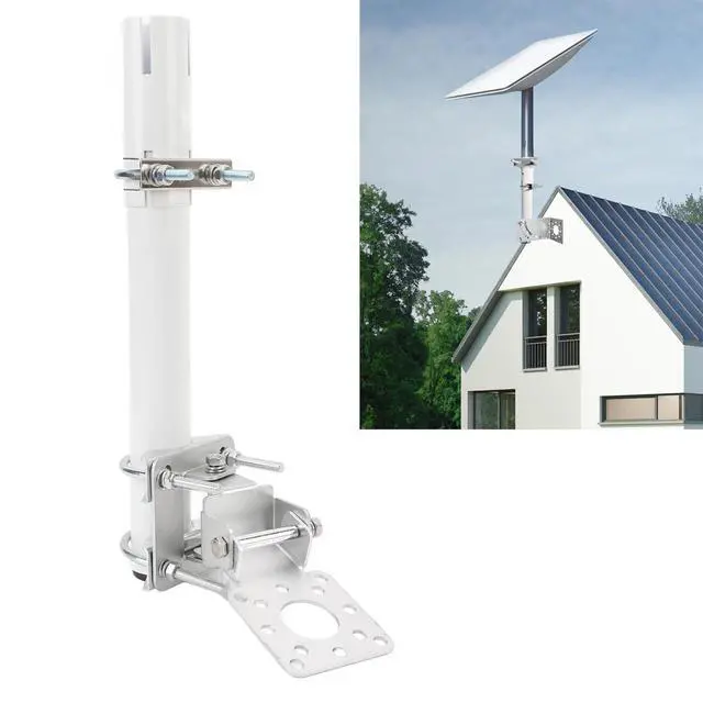 Alt view image 3 of 5 - Satellite Antenna Pole Mount Kit, Alloy Steel, Adjustable Tilt Bracket, V2 Compatible
