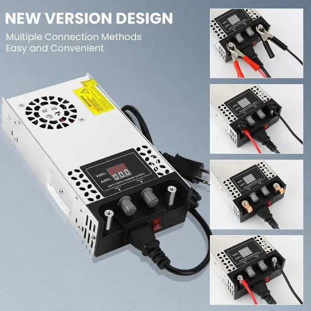 Alt view image 5 of 5 - NUOWEIDE Adjustable 0-24V Power Supply 25A 600W, 110V AC to DC 0-24V Buck Converter 0-25A 600W Power Supply with LCD Display Adjustable Voltage Current 110V/220V AC to 24V DC Converter