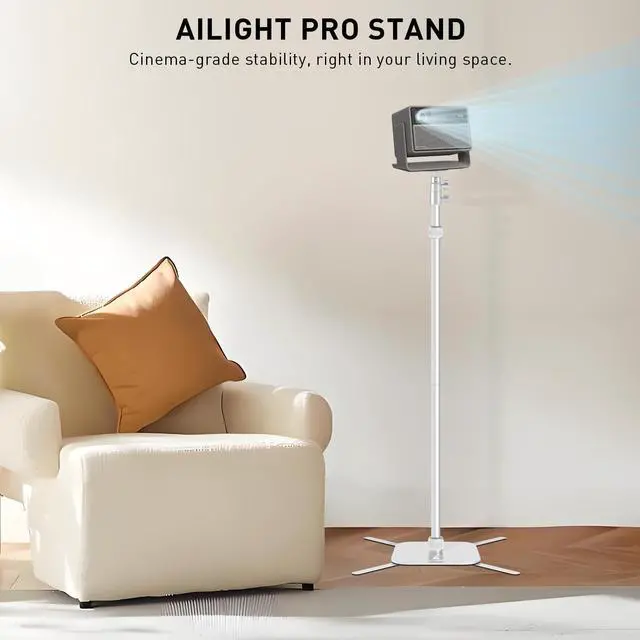 Alt view image 2 of 5 - Projector Mount,Height Adjustable 19.5" to 47.5",Space-Saving,Heavy-Duty Floor & Table Projector Stand with 11lbs Capacity for Home Theater & Business Presentation Compatible with Epson, XGIMI, Nebula