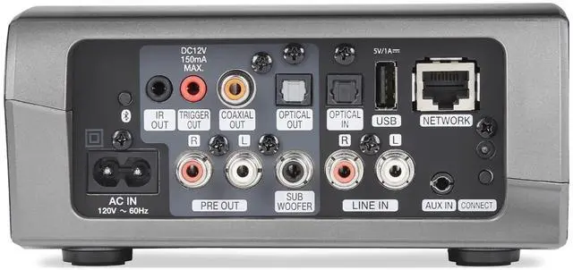 Alt view image 2 of 4 - Denon HEOS Link Wireless Pre-Amplifier For Multi-Room Audio - Series 2 (New Version), Alexa Compatibility, Powered Subwoofer Connection, Black with Silver, 2.91 x 6.14 x 5.83