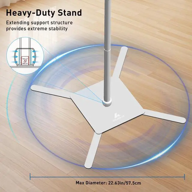 Alt view image 3 of 5 - Projector Mount,Height Adjustable 19.5" to 47.5",Space-Saving,Heavy-Duty Floor & Table Projector Stand with 11lbs Capacity for Home Theater & Business Presentation Compatible with Epson, XGIMI, Nebula