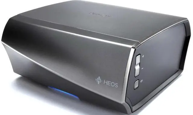 Alt view image 3 of 4 - Denon HEOS Link Wireless Pre-Amplifier For Multi-Room Audio - Series 2 (New Version), Alexa Compatibility, Powered Subwoofer Connection, Black with Silver, 2.91 x 6.14 x 5.83