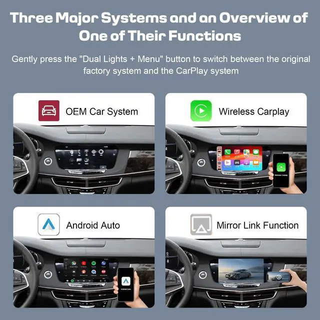 Alt view image 3 of 5 - Wireless CarPlay Retrofit Kit for Buick and Cadillac Interface Box