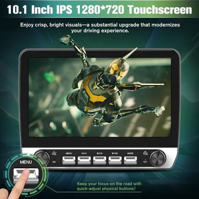 Alt view image 3 of 5 - Pyniro Car Radio Stereo Upgrade for Dodge RAM 1500/2500/3500 2013-2018 X (10)