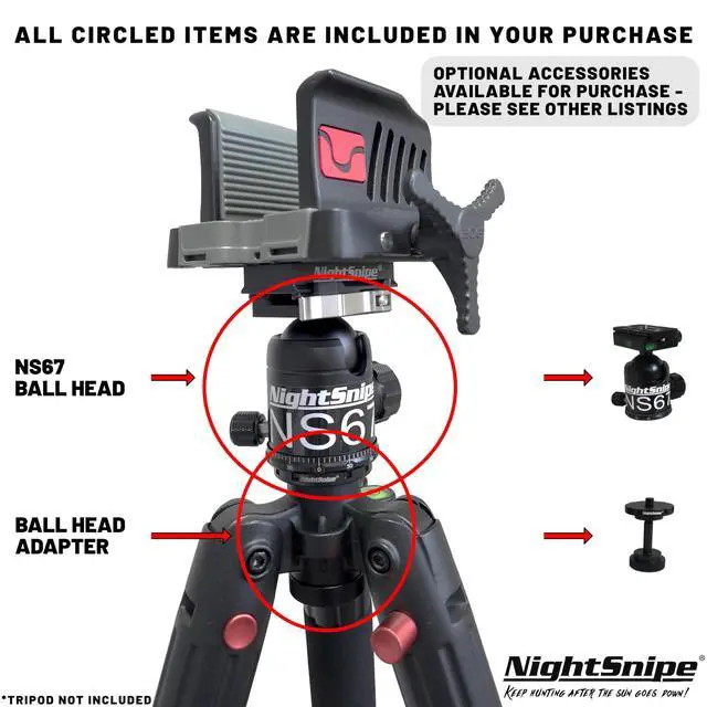 Alt view image 3 of 5 - BOG DeathGrip Ball Head Conversion Kit ^^ Ball Head Adapter + NS67 Ball Head ^^ for use with BOG DeathGrip Tripod