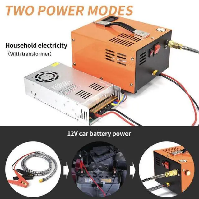 Alt view image 4 of 5 - AC to DC Converter PCP Air Compressor 110V to 12V Power Supply Aluminum Alloy Shell US Plug