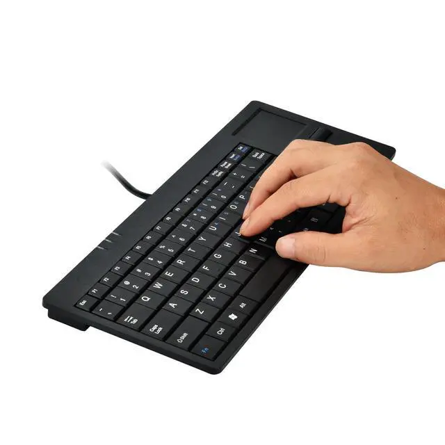 Alt view image 3 of 5 - M MC Saite MCSaite Wired Silm Keyboard with Touchpad - Portable Scissors Foot Structure - USB Port with 1 Hubs Fit with Professional or Industrial Use