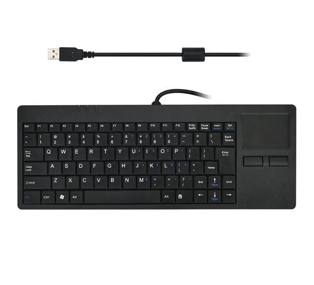 Alt view image 2 of 5 - M MC Saite MCSaite Wired Silm Keyboard with Touchpad - Portable Scissors Foot Structure - USB Port with 1 Hubs Fit with Professional or Industrial Use