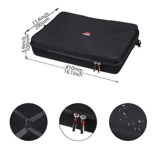 Alt view image 5 of 5 - FBLFOBELI Hard Carrying Case for 14.1-17.5 inch Portable DVD Player with 24 DVD Storage Pockets, Such as BOIFUN/DBPOWER/YOTON/POFOTO DVD Player, EVA Hard Shell Travel Laptop Sleeve Bag, Case Only