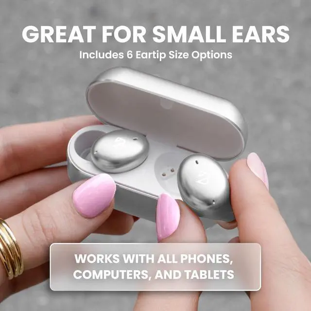Alt view image 2 of 5 - Back Bay Audio Wireless Earbuds for Small Ears, Award-Winning Sound w/Bass Mode, Durable Sweatproof Bluetooth Earbuds, Comfortable for All Ears