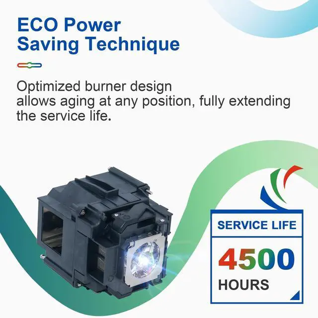 Alt view image 3 of 5 - CTBAIER ELP76 for Epson ELPLP76 PowerLite Pro G6270W G6050W G6550WU G6750WU G6800 G6900WU G6970WU EB-G6900WU EB-G6970WU EB-G6550WU EB-G6570WU EB-G6450WU EB-G6050WNL Projector Replacement Lamp Bulb