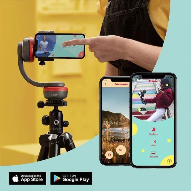 Alt view image 4 of 5 - JOBY Pan Tilt Bracket for Spin Bluetooth Electronic Head, Enables Dual Axis Motion Control for Motorized Mobile Phone Panning Base, Video Time Lapse, Bracket, Vlogging, Content Creation, App Control