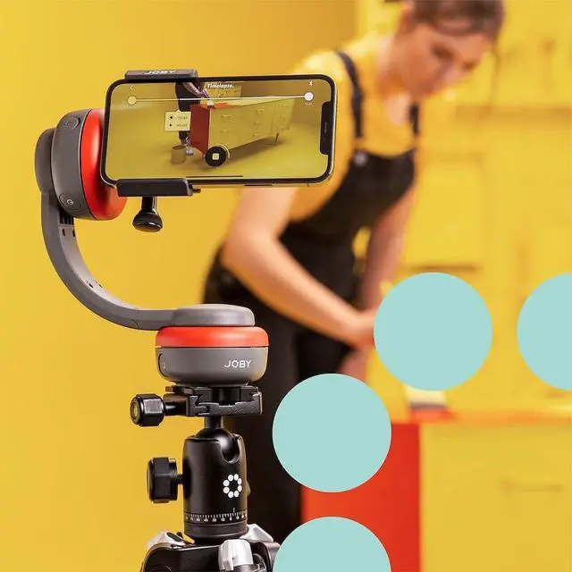 Alt view image 5 of 5 - JOBY Pan Tilt Bracket for Spin Bluetooth Electronic Head, Enables Dual Axis Motion Control for Motorized Mobile Phone Panning Base, Video Time Lapse, Bracket, Vlogging, Content Creation, App Control