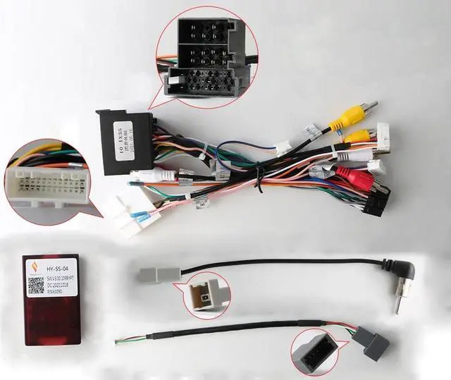 Alt view image 4 of 5 - Fits for Hyundai IX35 Tucson 2 Kia Sportage Sorento Azera with Factory Amplifier Backup Camera Car Radio Stereo Retrofit Wiring Harness Adapter