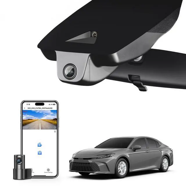 Main image of 4K Front & 2K Rear 2 Channel HDR Dash Cam, Dual STARVIS 2 IMX678 IMX675, Custom Fit for Toyota Camry & Hybrid 2025 2026 (Model C), LE SE XLE XSE etc, 5GHz WiFi, GPS,128GB Card