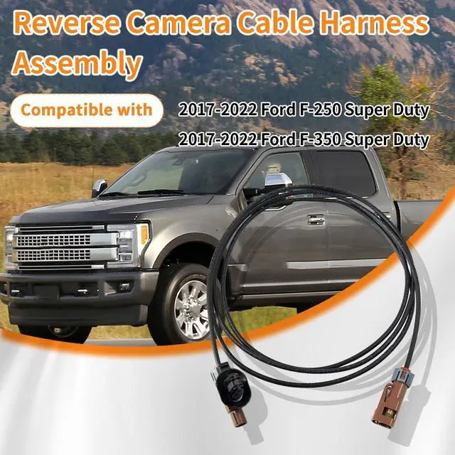 Alt view image 2 of 5 - HC3Z-14D202-M Reverse Camera Cable Harness Assembly Fit for 2017-2022 Ford F-250 F-350 Super Duty w/Towing System Backup Camera Wire Harness/Cable #HC3Z14D202M