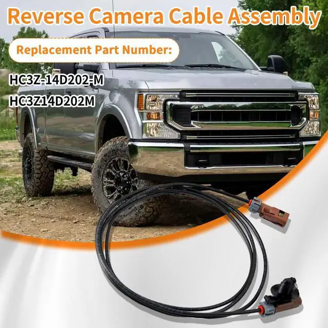 Alt view image 3 of 5 - HC3Z-14D202-M Reverse Camera Cable Harness Assembly Fit for 2017-2022 Ford F-250 F-350 Super Duty w/Towing System Backup Camera Wire Harness/Cable #HC3Z14D202M