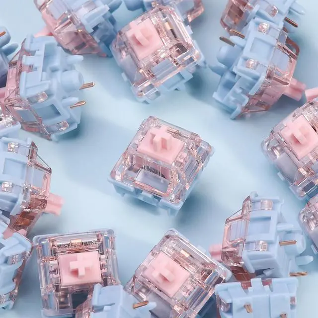 Alt view image 5 of 5 - Gateron Melodic Clicky Keyboard Switch,5-Pin 60gf Clicky/Speed Typing/Gaming/Pre-Lubed(72Pcs,Gateron Melodic Switches)
