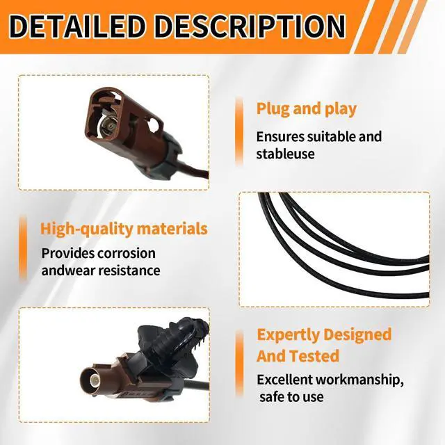 Alt view image 4 of 5 - HC3Z-14D202-M Reverse Camera Cable Harness Assembly Fit for 2017-2022 Ford F-250 F-350 Super Duty w/Towing System Backup Camera Wire Harness/Cable #HC3Z14D202M