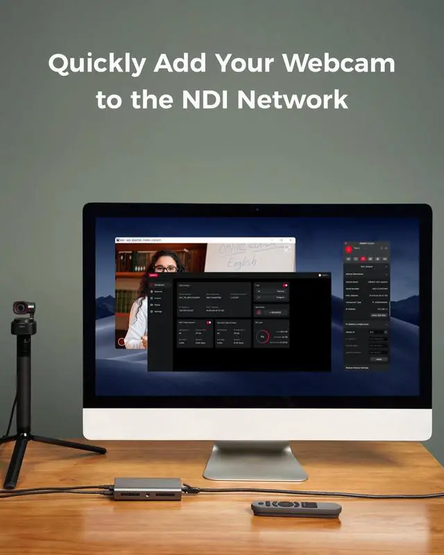 Alt view image 3 of 5 - OBSBOT UVC to NDI Adapter, USB-C to NDI Convert, PoE,Micro SD Card Supported, Video Converts Compatible Series Webcam and Other UVC Webcam for Streaming Accessories, Content Creator Kit.