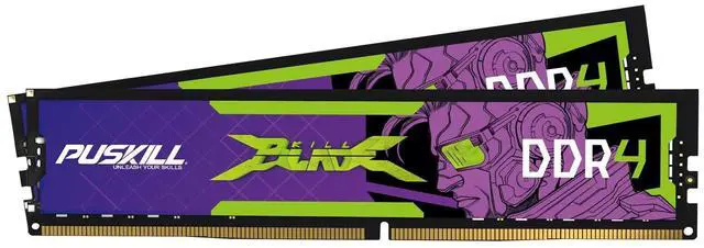 Main image of PUSKILL 32GB Kit (2x16GB) DDR4 RAM 2666MHz PC4-21300 Desktop Memory, Non-ECC Unbuffered UDIMM 1.2V CL19 288-Pin, Dual Channel PC Computer Upgrade Module for Intel & AMD