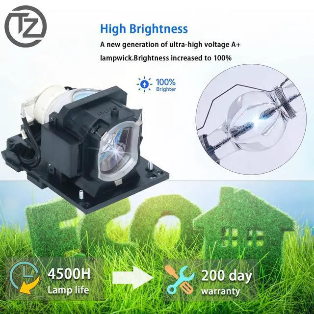 Alt view image 2 of 5 - TZRSQL DT01511 DT01431 Replacement Projector Lamp Bulb for Hitachi CP-AW3005 CP-AX2505 CP-AX3505 CP-BX301WN CP-TW2505 CP-TW3005 CP-AW2505 CP-AX2503 CP-X2530WN CP-X3030WN CP-WX4042WN/CW250WN CPX2542WN