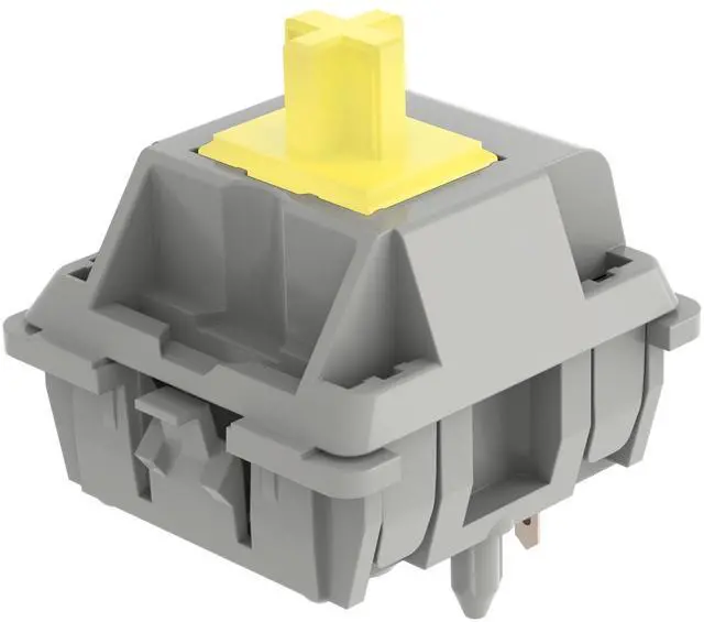 Main image of DUROCK POM Switches, Full POM Pre-Lubed Mechanical Keyboard Switches Smooth P3 Stem 5-Pin Key Switches (67g POM Sunflower T1 Tactile Switches, 70pcs)
