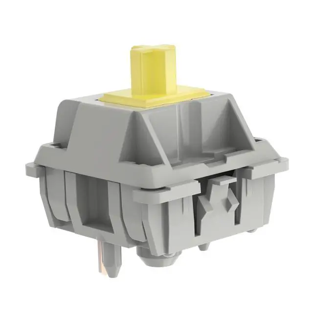 Alt view image 4 of 5 - DUROCK POM Switches, Full POM Pre-Lubed Mechanical Keyboard Switches Smooth P3 Stem 5-Pin Key Switches (67g POM Sunflower T1 Tactile Switches, 70pcs)
