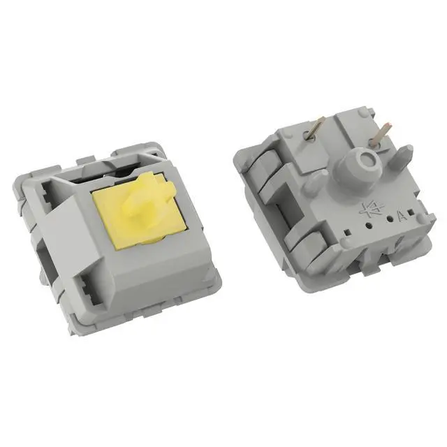 Alt view image 5 of 5 - DUROCK POM Switches, Full POM Pre-Lubed Mechanical Keyboard Switches Smooth P3 Stem 5-Pin Key Switches (67g POM Sunflower T1 Tactile Switches, 70pcs)