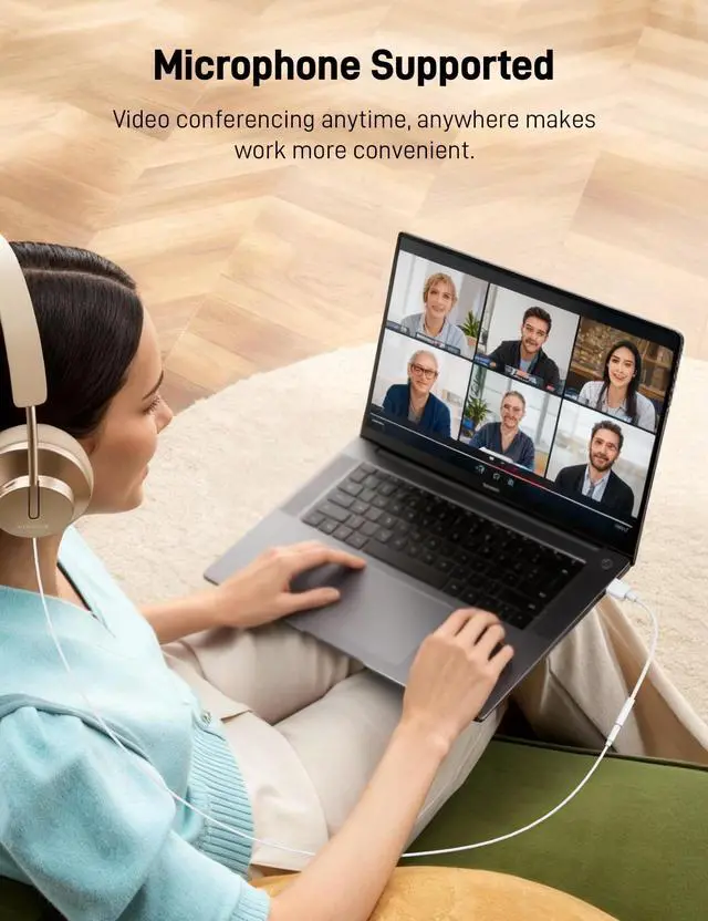 Alt view image 3 of 5 - USB to 3.5mm Audio Jack Adapter (20 Pack), Audio Aux Cable External Stereo Sound Card, USB to 3.5mm TRRS Female Headset for PS5 PS4 Headphone PC Laptop Linux Desktops and More Device