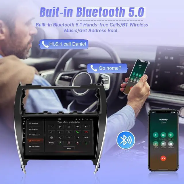 Alt view image 5 of 5 - Leadfan 8 Core Car Radio for Toyota Camry 2012 2013 2014(Not Fit Large Screen or J.B.L)Wireless Carplay Android Auto, 10.1" Touchscreen Android 12 Camry Stereo GPS Bluetooth FM WIFI SWC+Backup