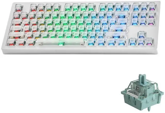 Main image of MONSGEEK M3 V5 HE Rapid Trigger Gaming Keyboard Quick Release Aluminum Mechanical Keyboard, White Transparent AstroAim Magnetic Switch