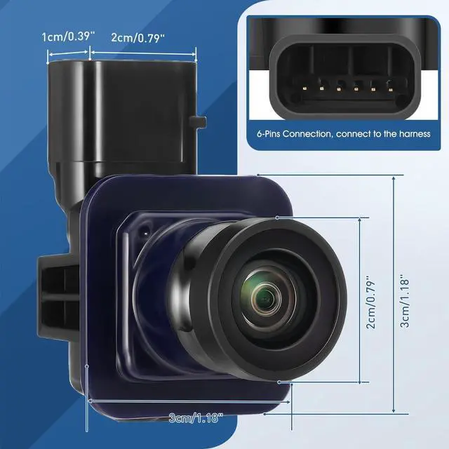 Alt view image 2 of 5 - Rear View Backup Reverse Camera Compatible with Ford Escape 2014 2015 2016, Safety Parking Back Up Assist Camera OE Number EJ5Z-19G490-A GJ5T-19G490-AB,590-419