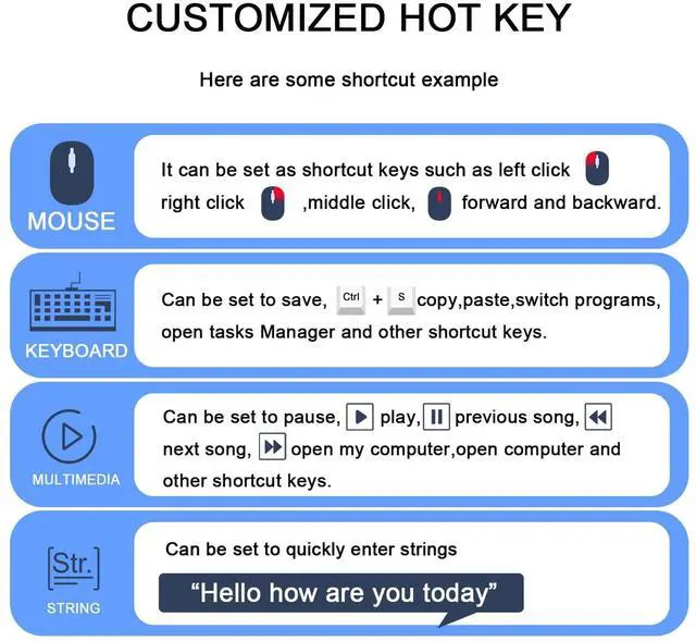 Alt view image 5 of 5 - PCsensor Foot Pedal PC Triple Foot Switch Programmable Keyboard Customized Hotkey Video Game Office Equipment Control HID