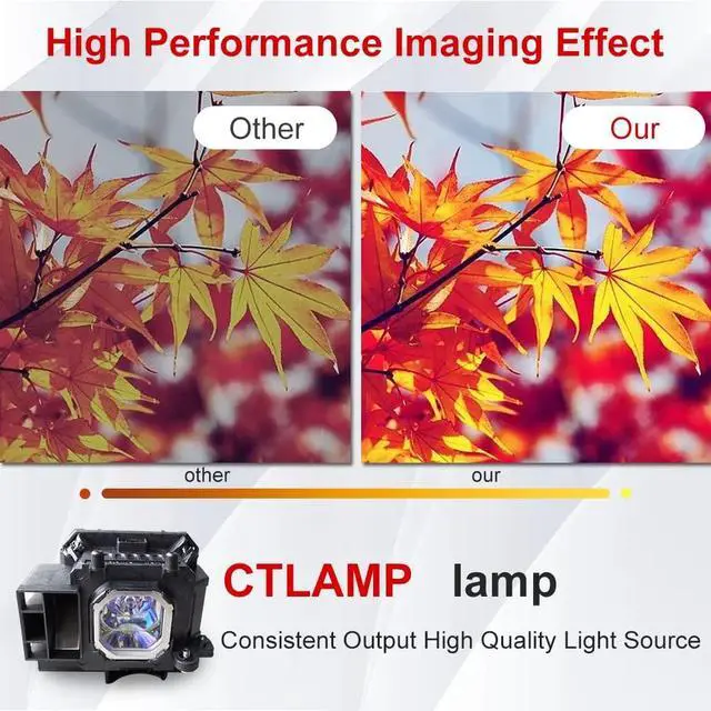 Alt view image 4 of 5 - CTLAMP A+ Quality NP16LP Replacement Projector Lamp Bulb with Housing Compatible with NEC M260WS M300W M300XS M350X M311W M361X M300WG NP-P350X M300XSG