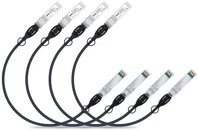 Main image of ipolex 10G SFP+ Twinax Cable, Direct Attach Copper(DAC) Passive Cable, 0.3m (0.98ft), for Cisco SFP-H10GB-CU0.3M, Meraki, Ubiquiti UC-DAC-SFP+, Mikrotik, Intel, Netgear, D-Link and More, 4 Pac