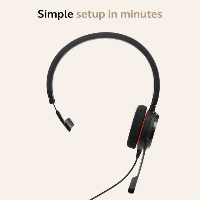 Alt view image 4 of 5 - Jabra Evolve 20 - USB-C, MS Mono Wired Headset