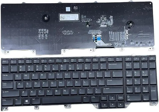 Main image of YIJIATech Replacement Keyboard with Screwdriver US Layout for Dell Alienware 17 R5 P38E Area-51m A51m RGB Backlight Laptop Keyboard Gray